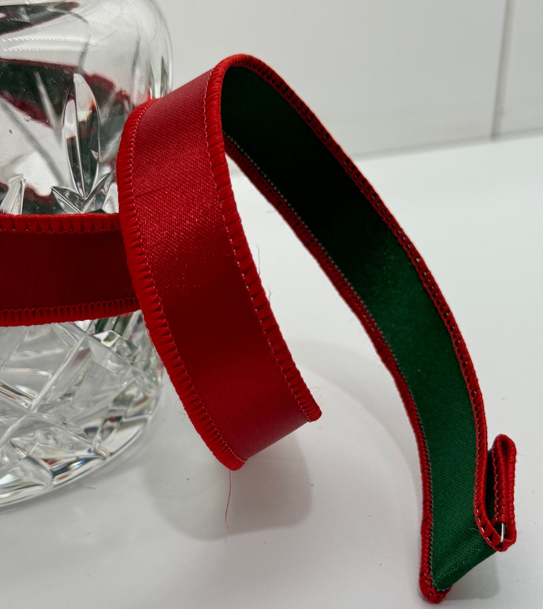 Farrisilk Satin Duo Red and Green Ribbon