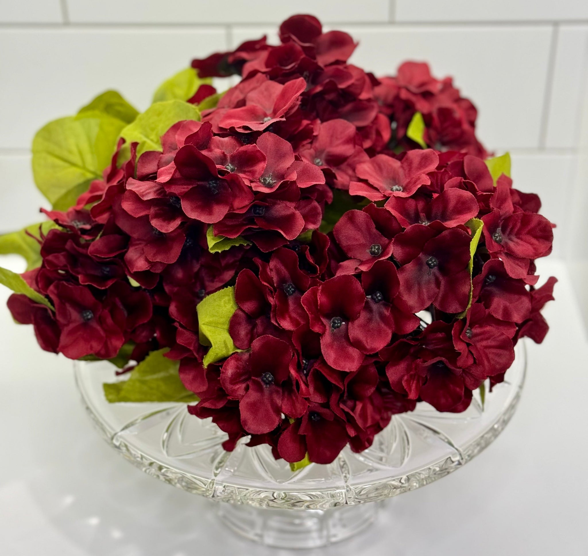 Hydrangea Floral Bush in Merlot - Surrey Circle Home