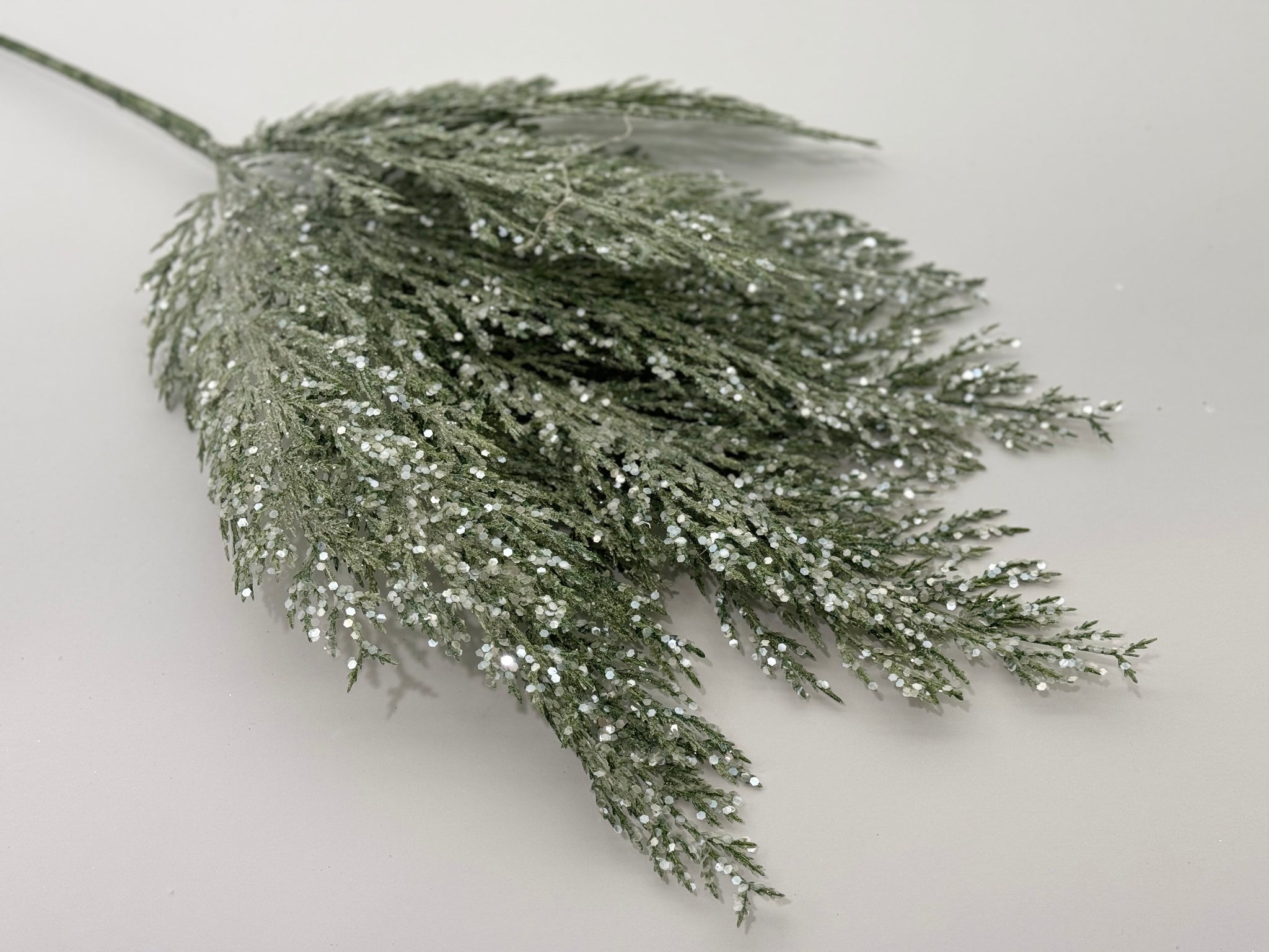 Select Artificial Glittered Green Pine Spray