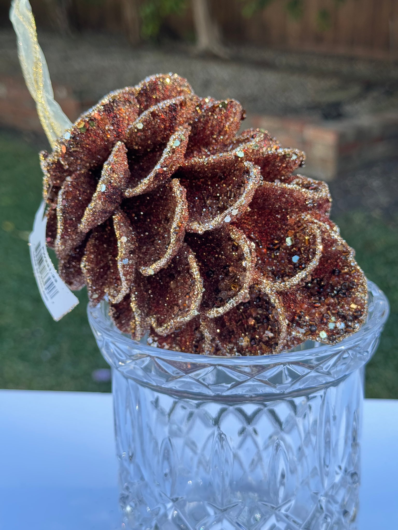 Farrisilk Brown Pine Cone Ornament