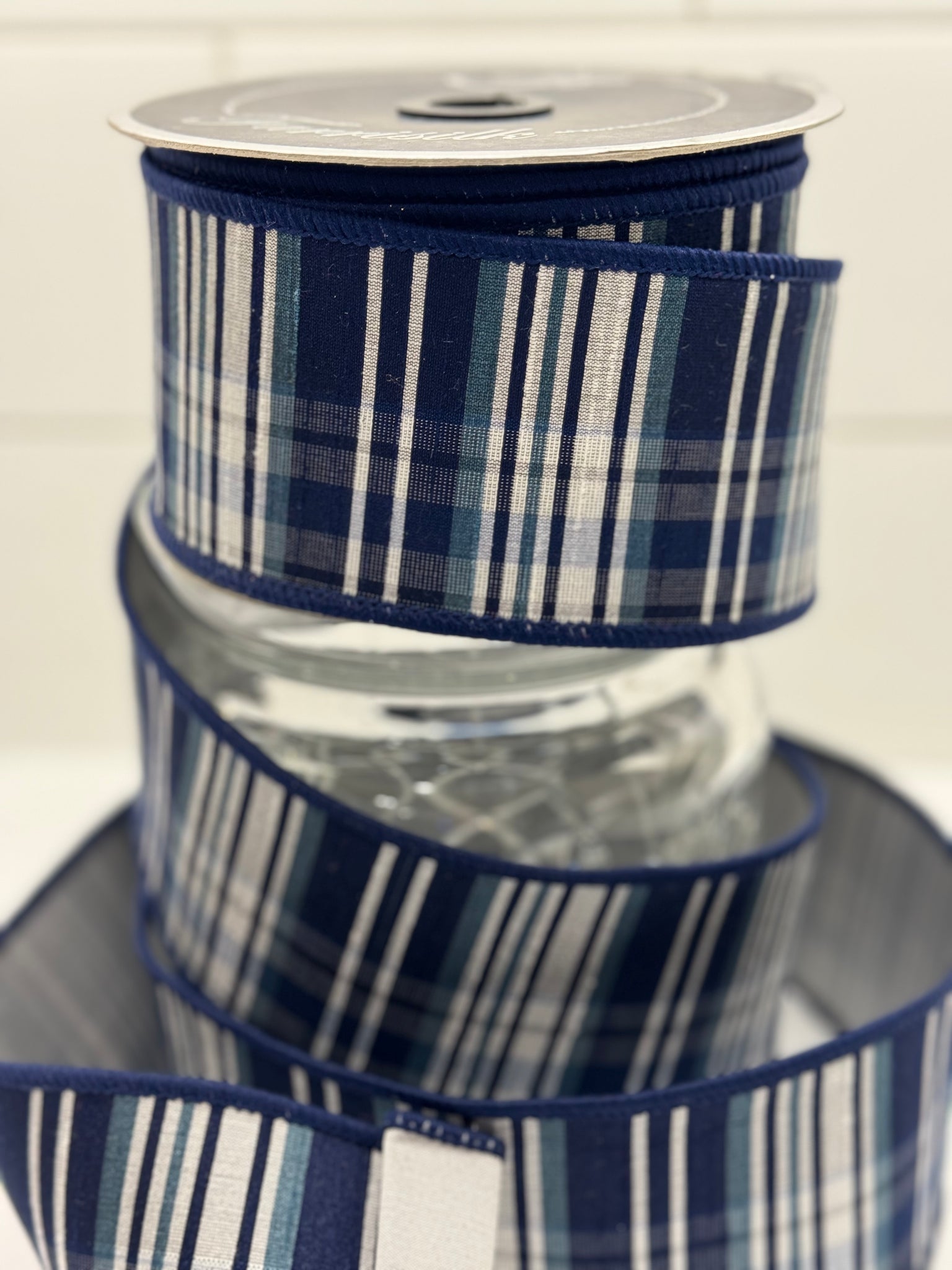 Farrisilk Navy Prescott Plaid