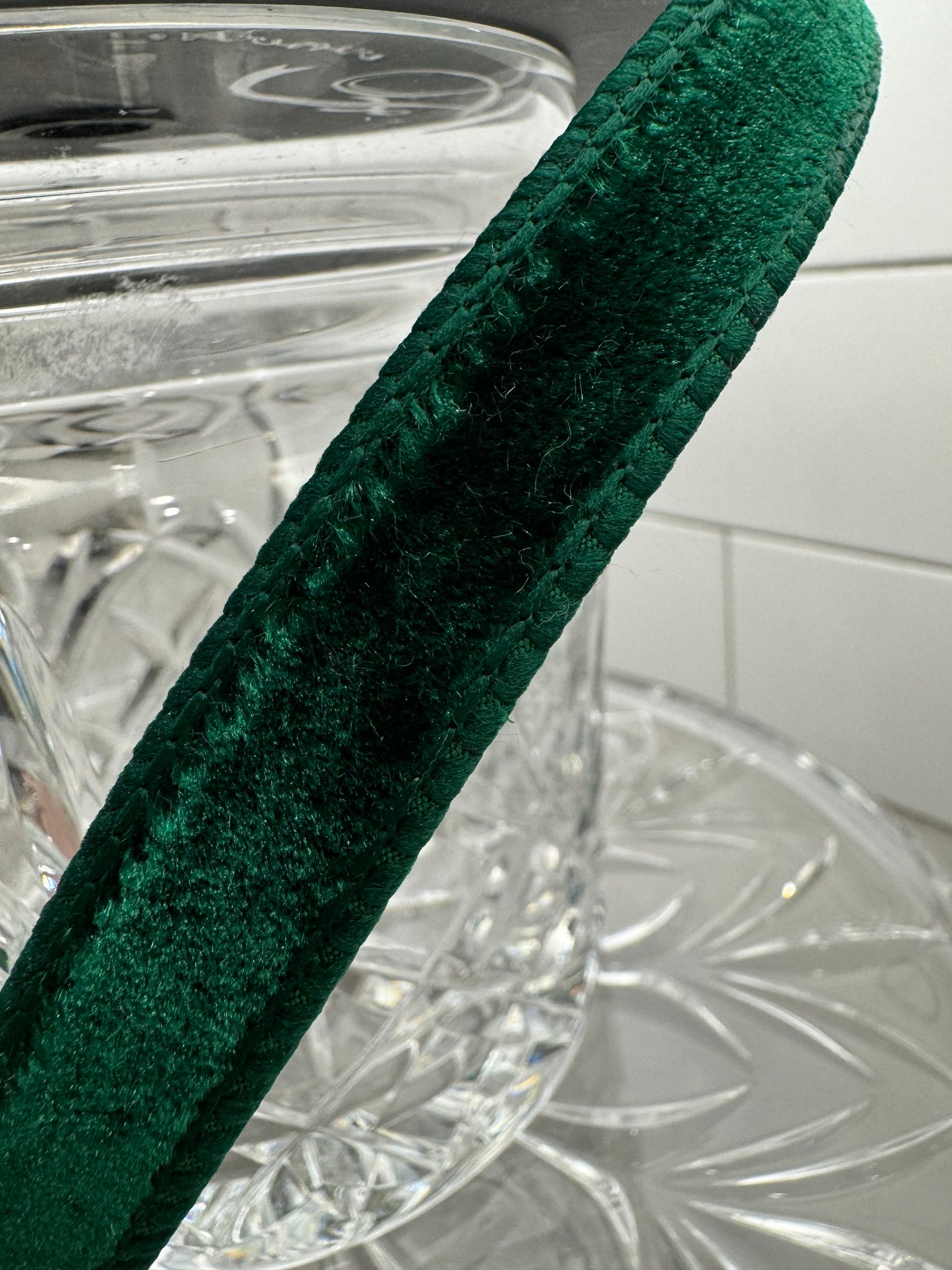 Farrisilk Emerald Velvet Ribbon - Surrey Circle Home