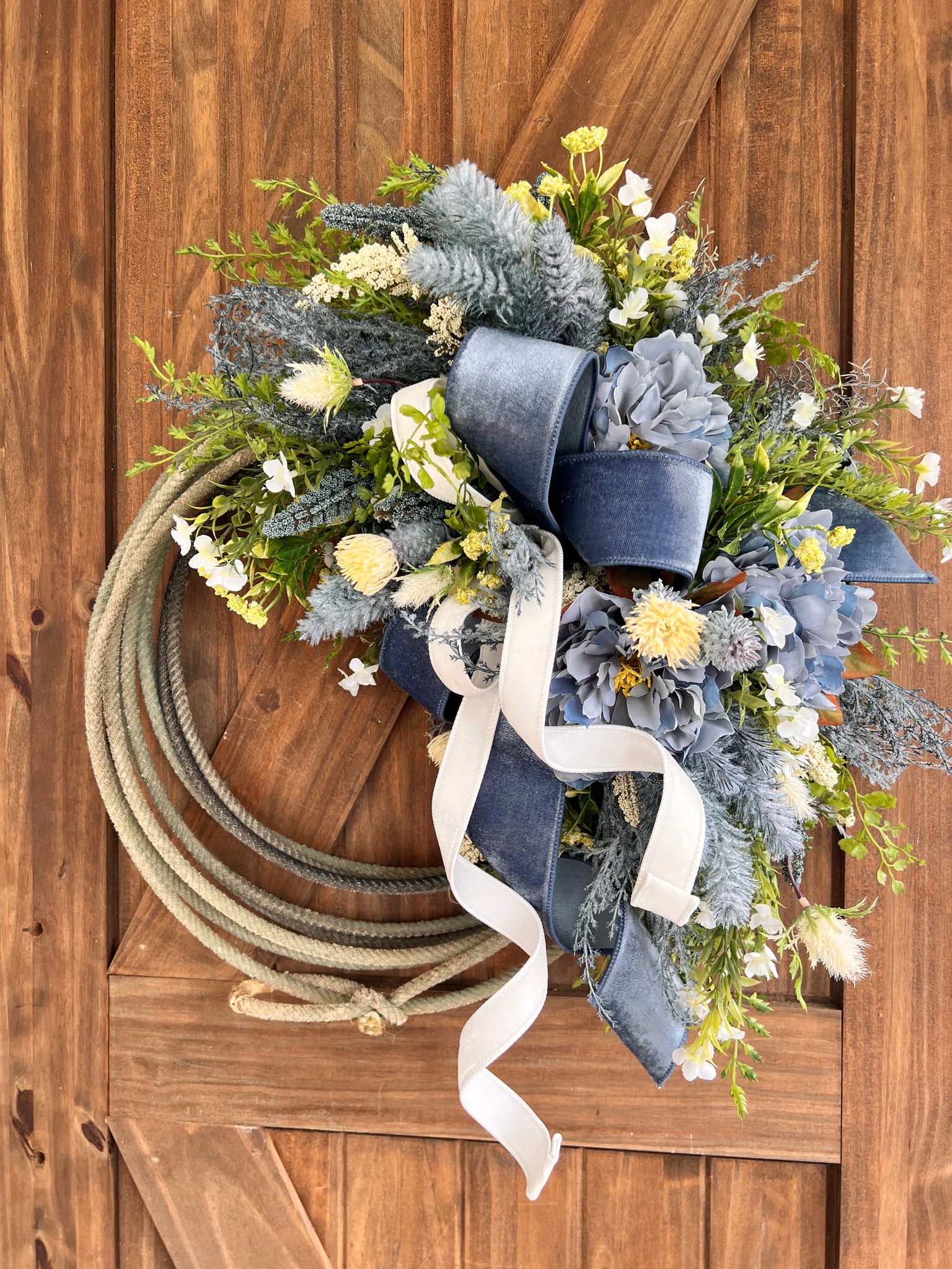 Blue Boho Lasso Wreath Kit - Surrey Circle Home