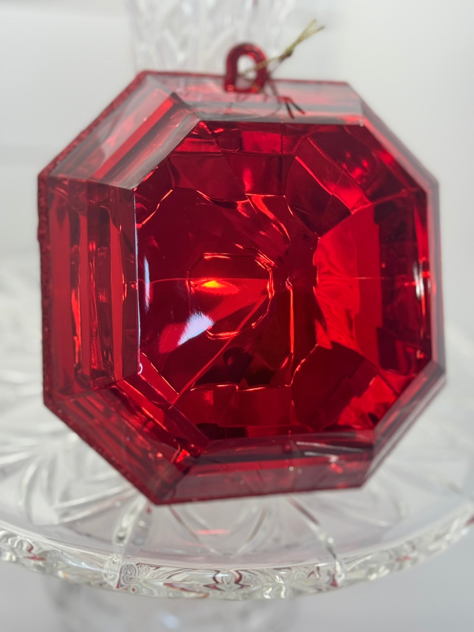 Red Farrisilk Square Jewel - 6” - Surrey Circle Home